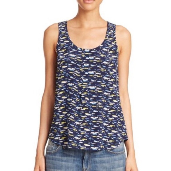 Joie Kaira Printed Sleeveless Silk Top - Picture 1 of 7